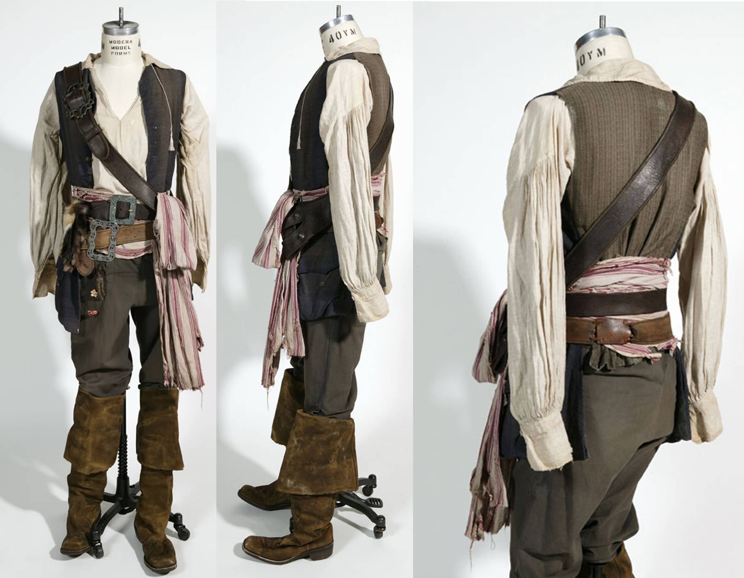 Jack Sparrow accurate OST costume linen pirate SASH fabric **Empire Exclusive**
